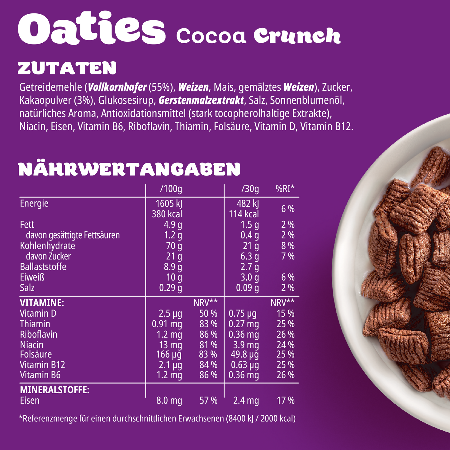 Oaties Cocoa Crunch - 6x 360g