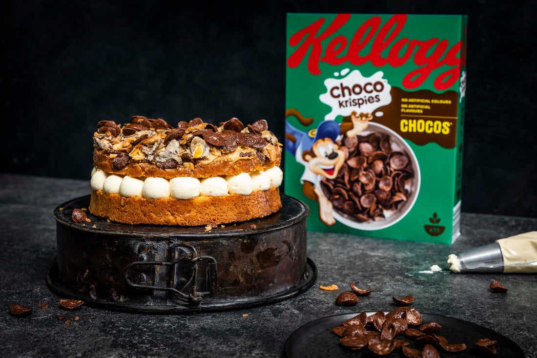 Veganer Bienenstich mit Schoko-Crunch