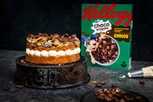 Veganer Bienenstich mit Schoko-Crunch