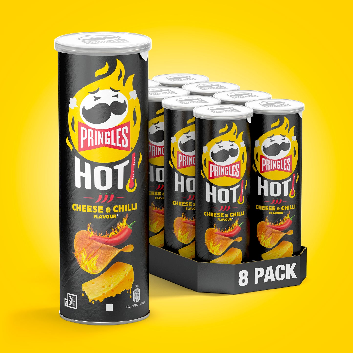 Pringles Hot Cheese & Chilli - 8x 160g