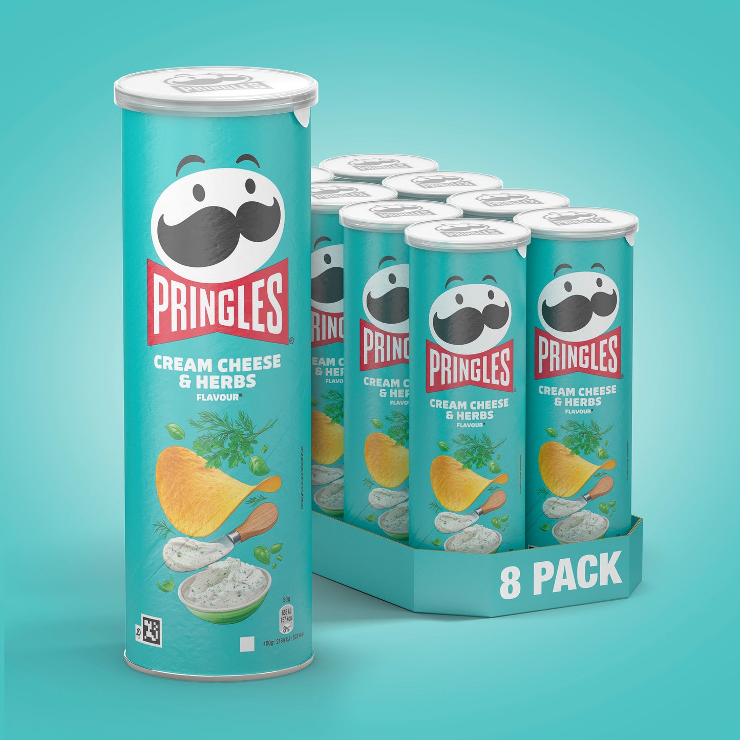 Pringles Cream Cheese & Herbs - 8x 165g