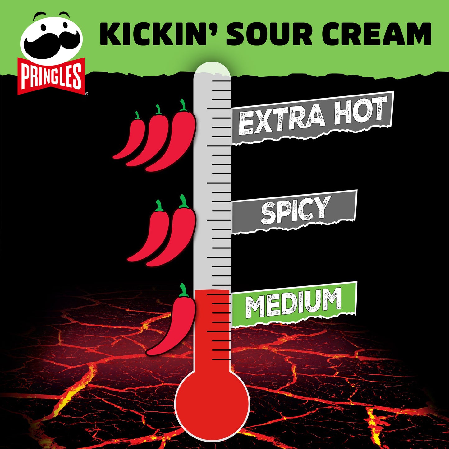 Pringles Hot Kickin' Sour Cream Flavour -  19x 160g