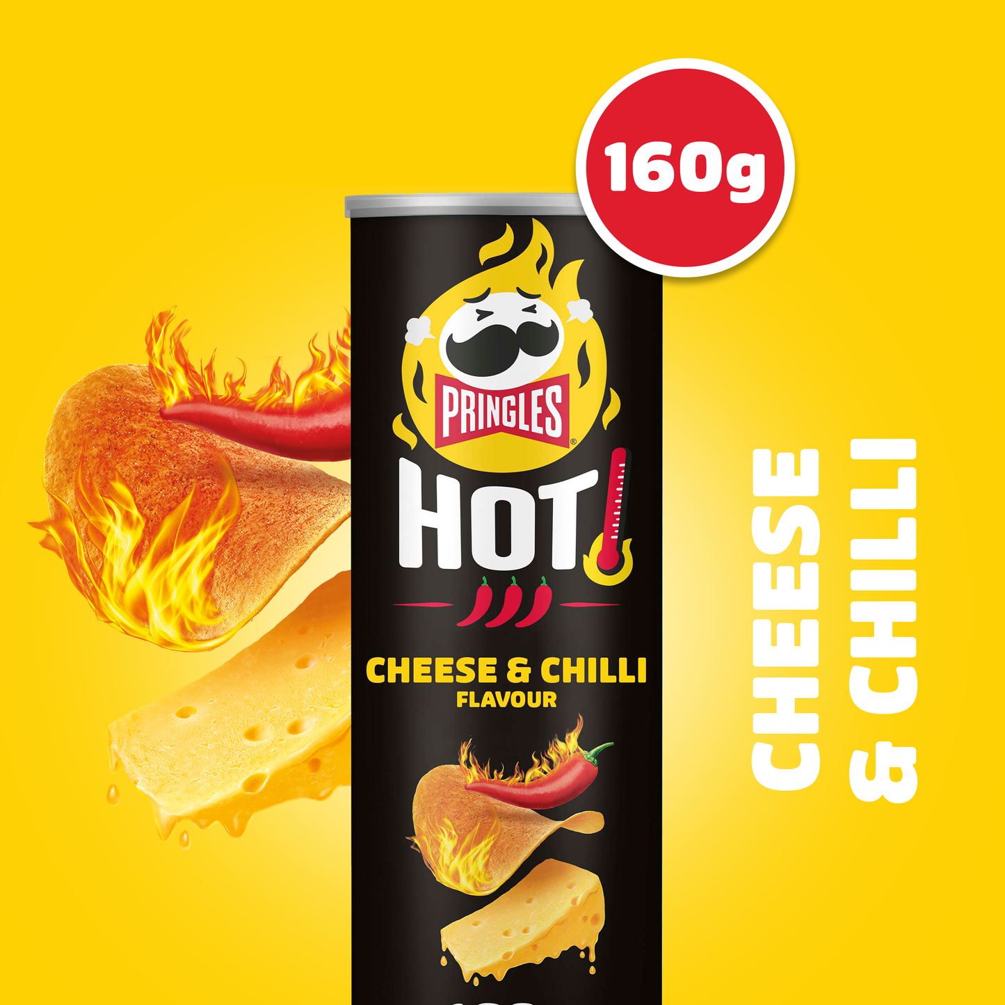 Pringles Hot Cheese & Chilli - 8x 160g
