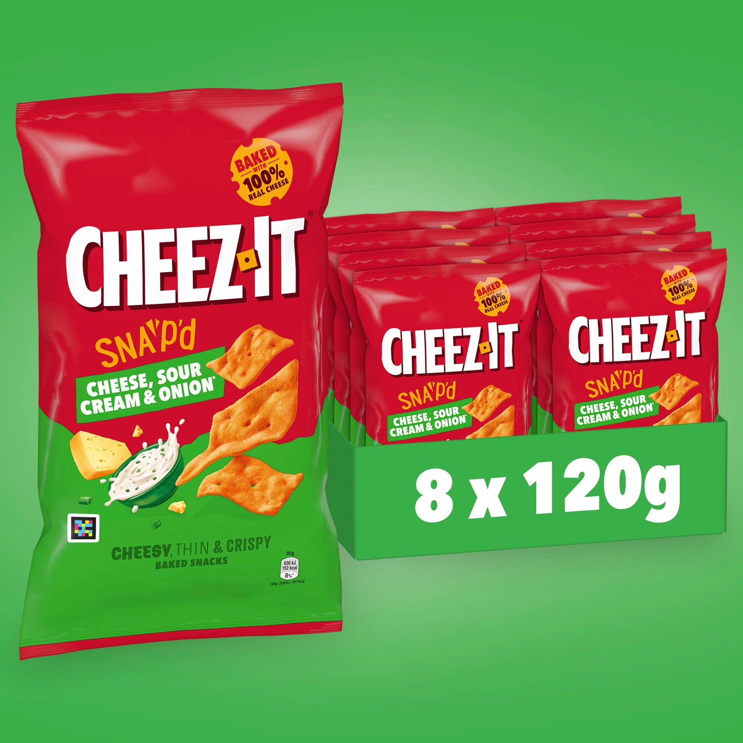 Cheez-it Cheese Sour Cream & Onion - 8x 120g